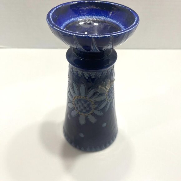 Betschdorf Schmitter Salt-Glazed Stoneware Candleholder Alsace 8" Sunflower - Picture 4 of 9